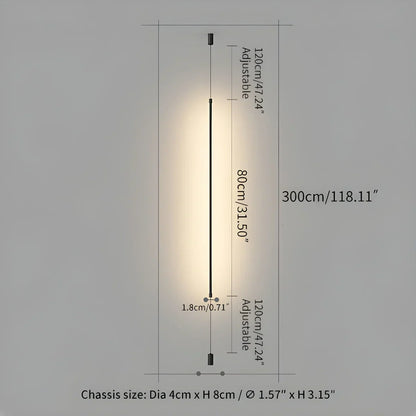 Tall Sleek Floor Ceiling Lamp