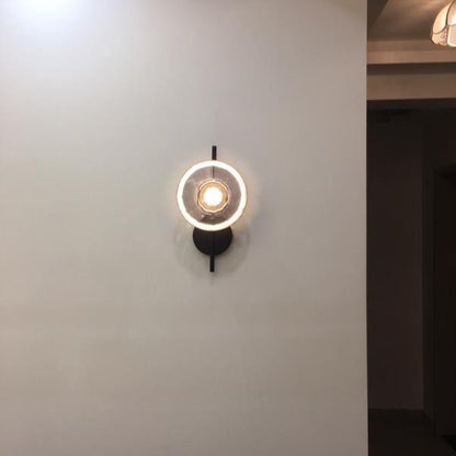 Simple Circular Glass Wall Lamp