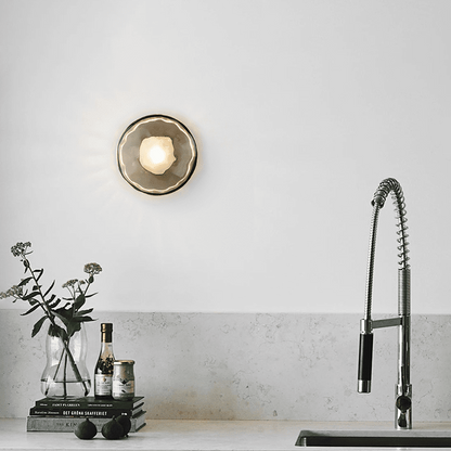 Simple Circular Glass Wall Lamp