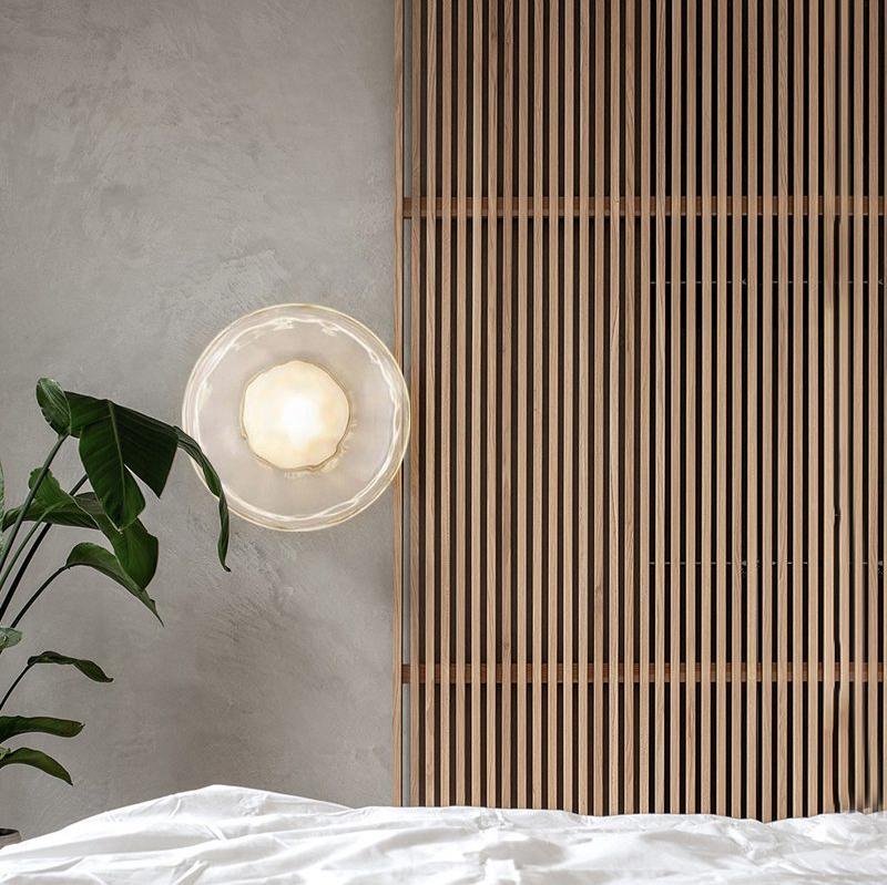 Simple Circular Glass Wall Lamp