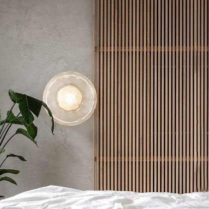 Simple Circular Glass Wall Lamp