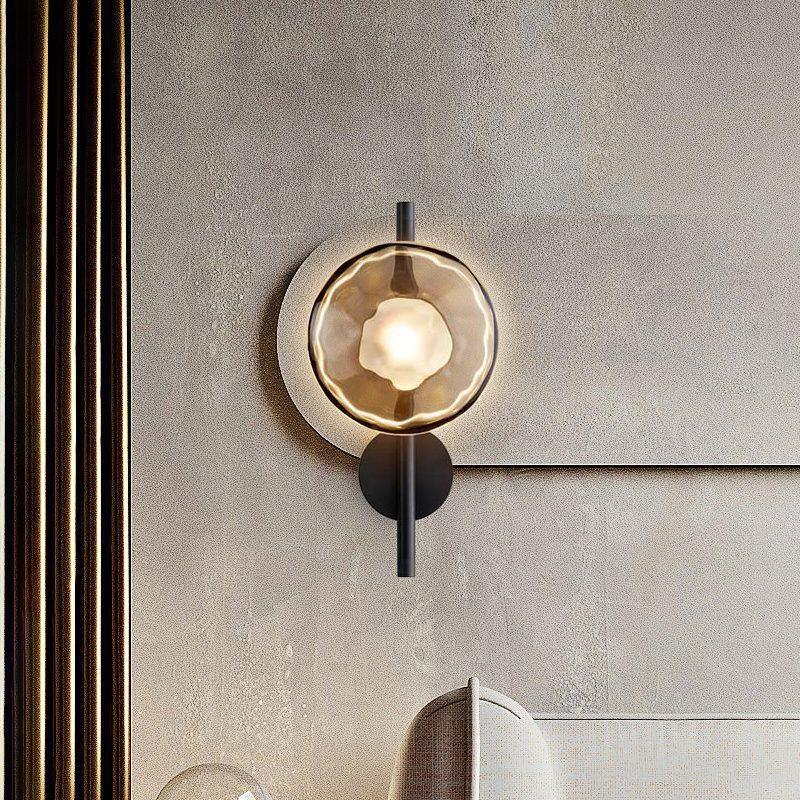 Simple Circular Glass Wall Lamp