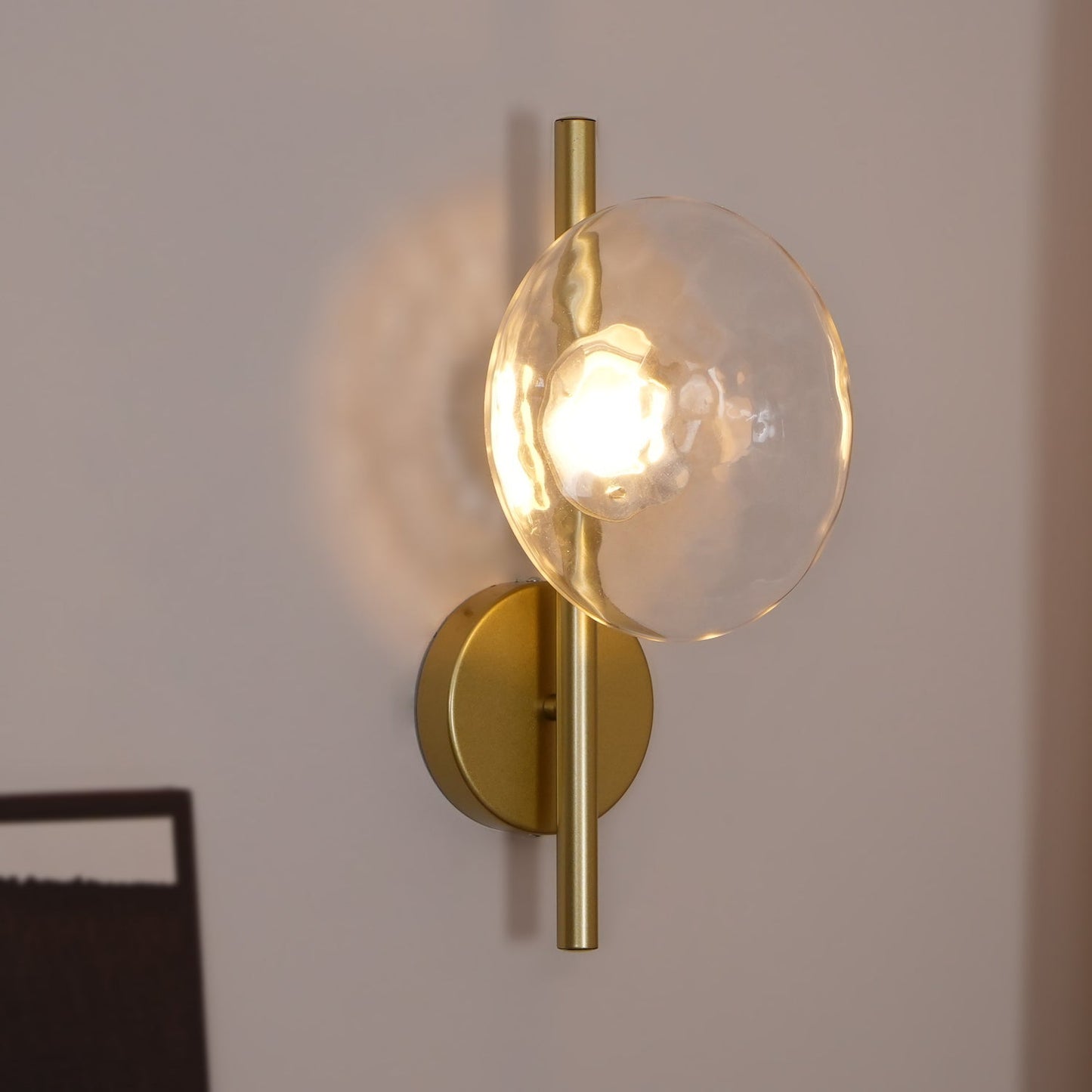 Simple Circular Glass Wall Lamp