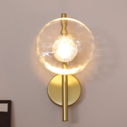 Simple Circular Glass Wall Lamp