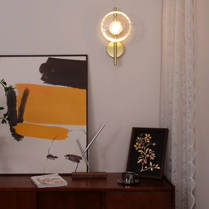 Simple Circular Glass Wall Lamp
