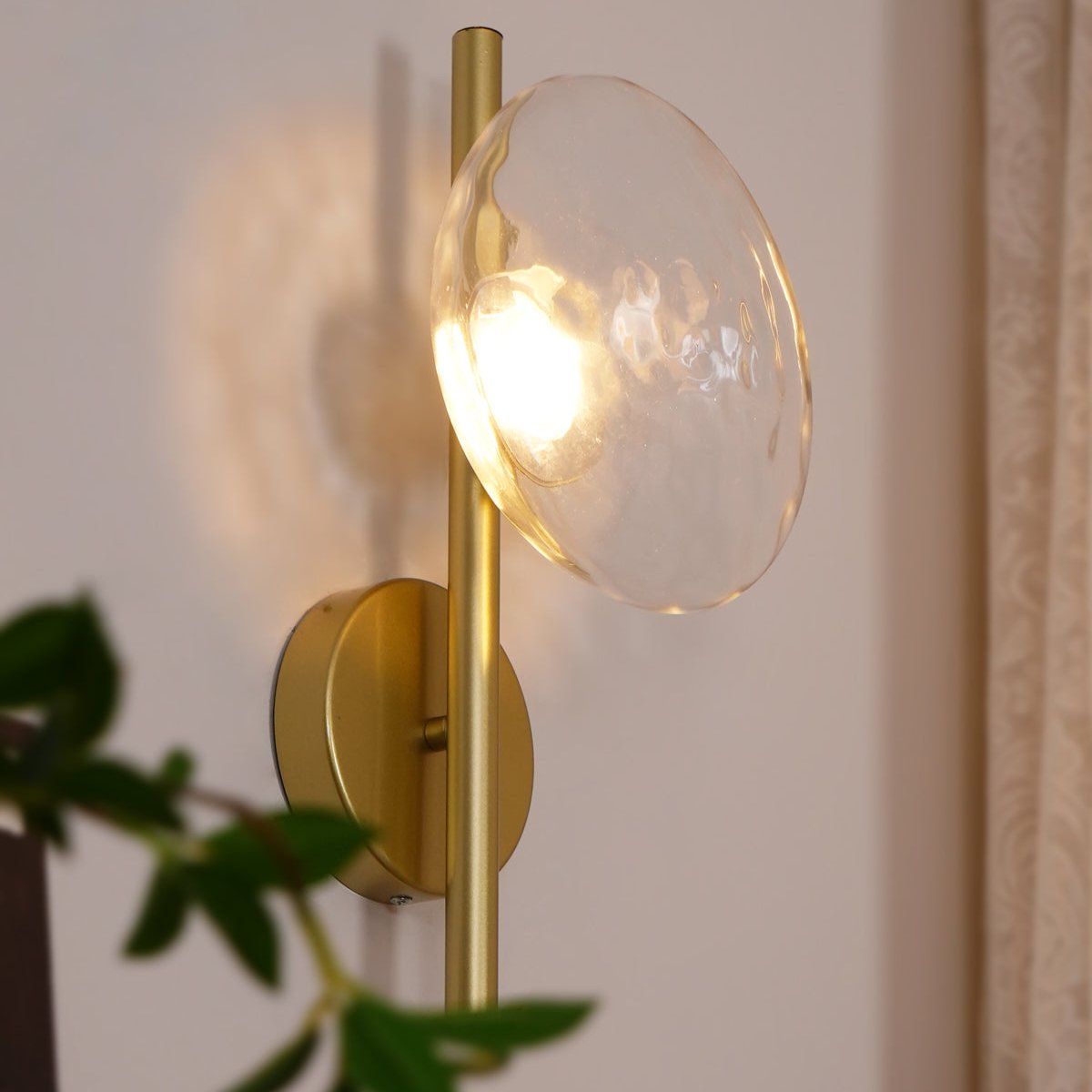 Simple Circular Glass Wall Lamp