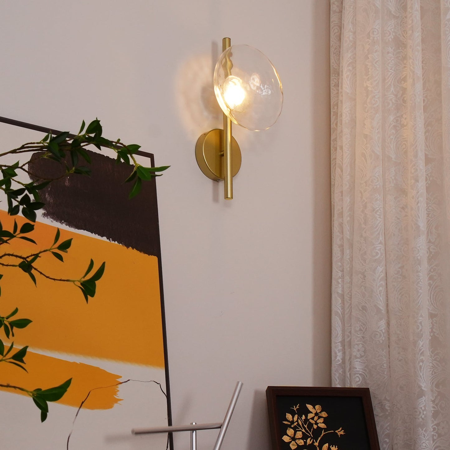 Simple Circular Glass Wall Lamp