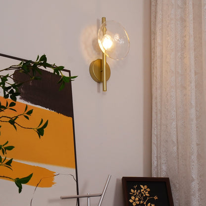Simple Circular Glass Wall Lamp
