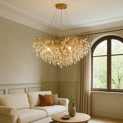 Luxury Glass Drop LED Chandelier - Luxicro