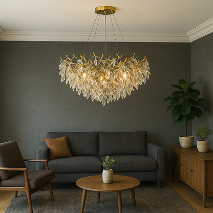 Luxury Glass Drop LED Chandelier