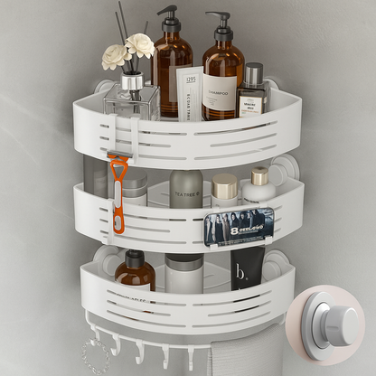 Compact Bathroom Corner Shelf Organizer