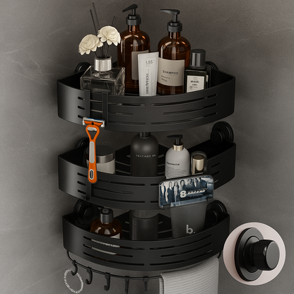 Compact Bathroom Corner Shelf Organizer