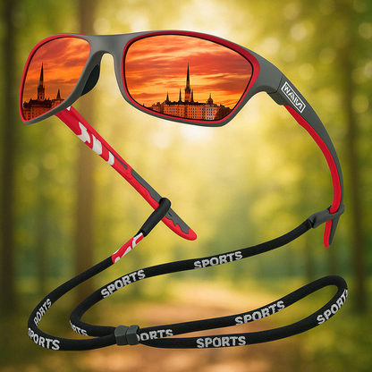 Men's Sport Wraparound Sunglasses with UV Protection