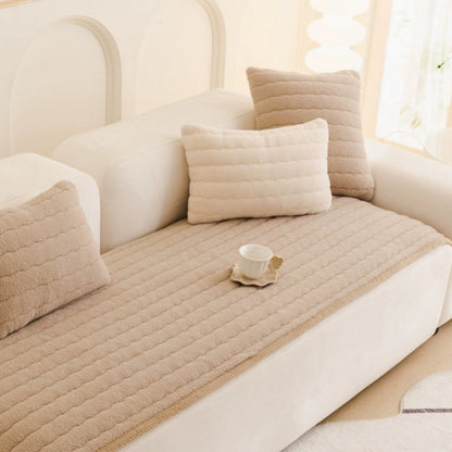 Luxurious Faux Fur Couch Slipcover