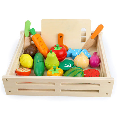 Kid Friendly Wooden Kitchen Play Set - Luxicro