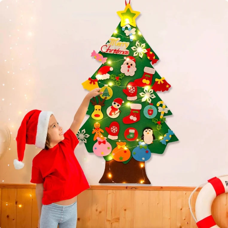 Vibrant Festive Holiday Tree with Fairy Lights - Luxicro