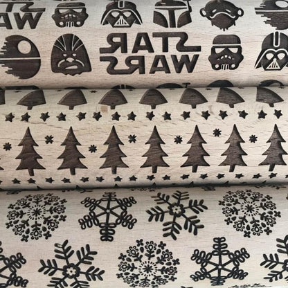 Best Christmas Embossed Rolling Pin for Holiday Cookies