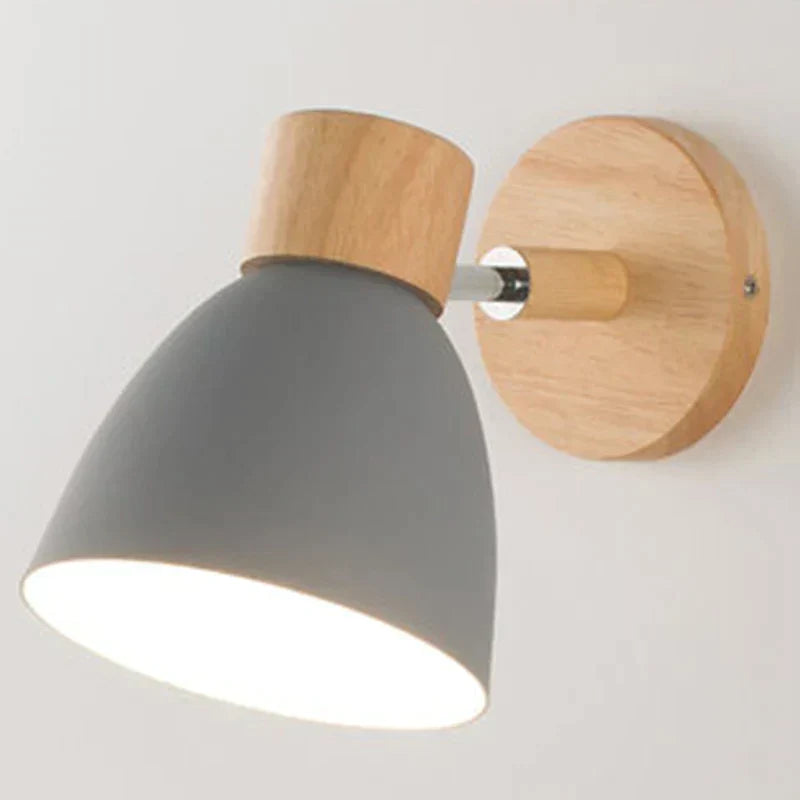 Rustic Wood Wall Mount Lamp