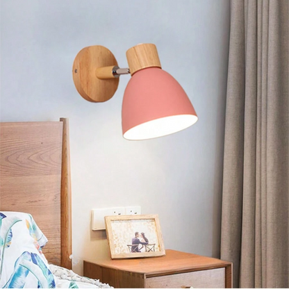 Rustic Wood Accent Wall Lamp Nordic Design