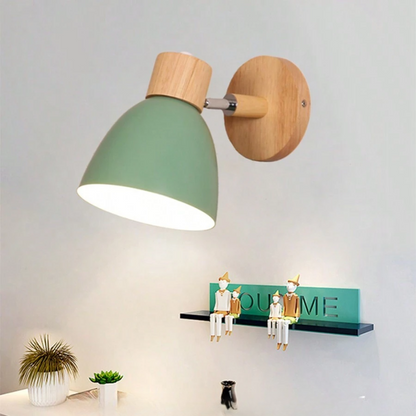 Rustic Wood Accent Wall Lamp Nordic Design