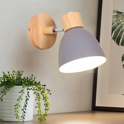 Rustic Wood Accent Wall Lamp Nordic Design