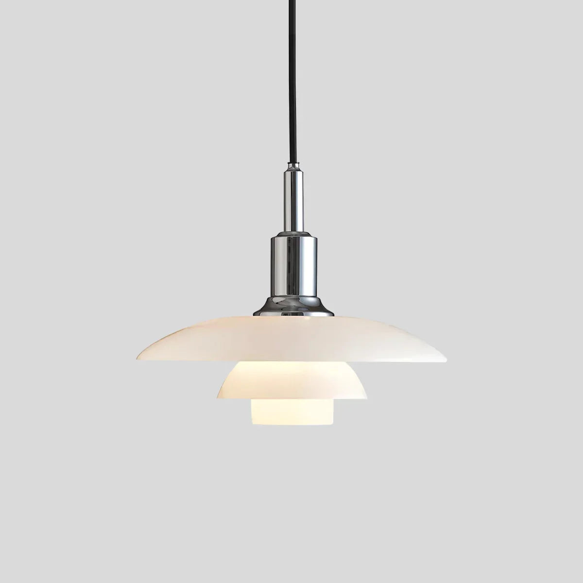 Elegant Glass Hanging Kitchen Lamp