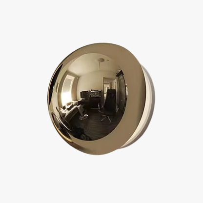 Round Silver LED Wall Lamp – Contemporary Sconce with Warm Gentle Glow