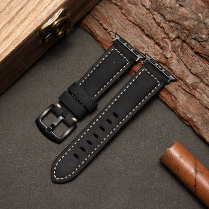 Classic Brown Apple Watch Strap - Iced Pattern