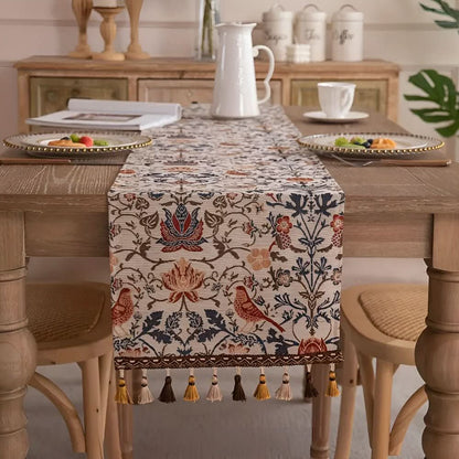 Beautiful Floral Table Runner Decoration