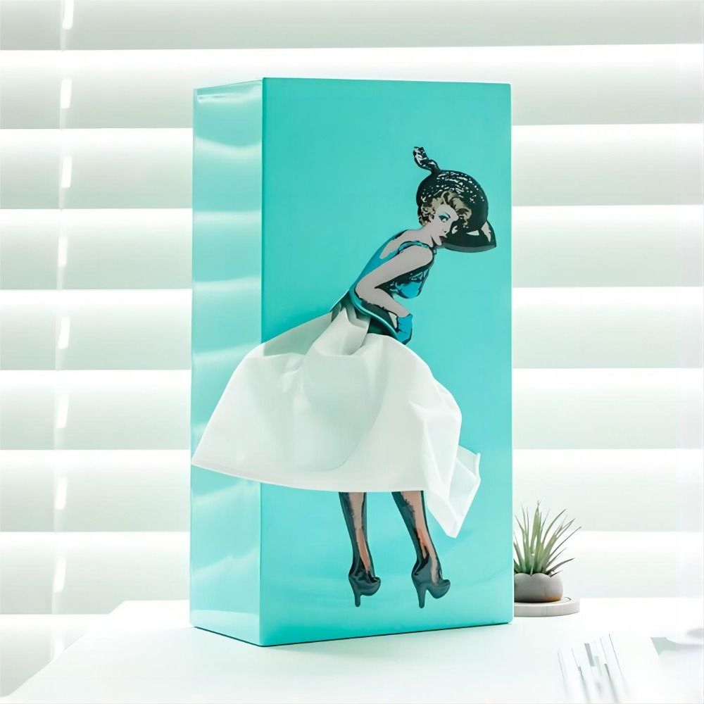 Vibrant Floral Desk Tissue Holder