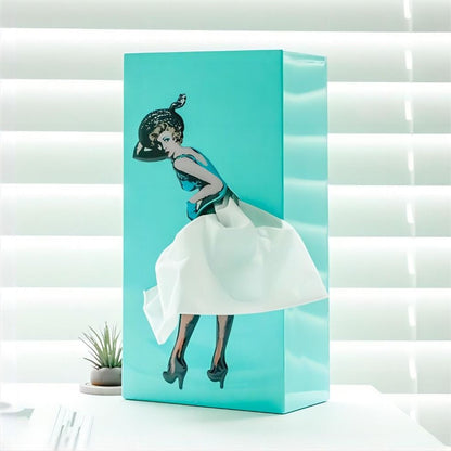 Bright Floral Paper Tissue Box