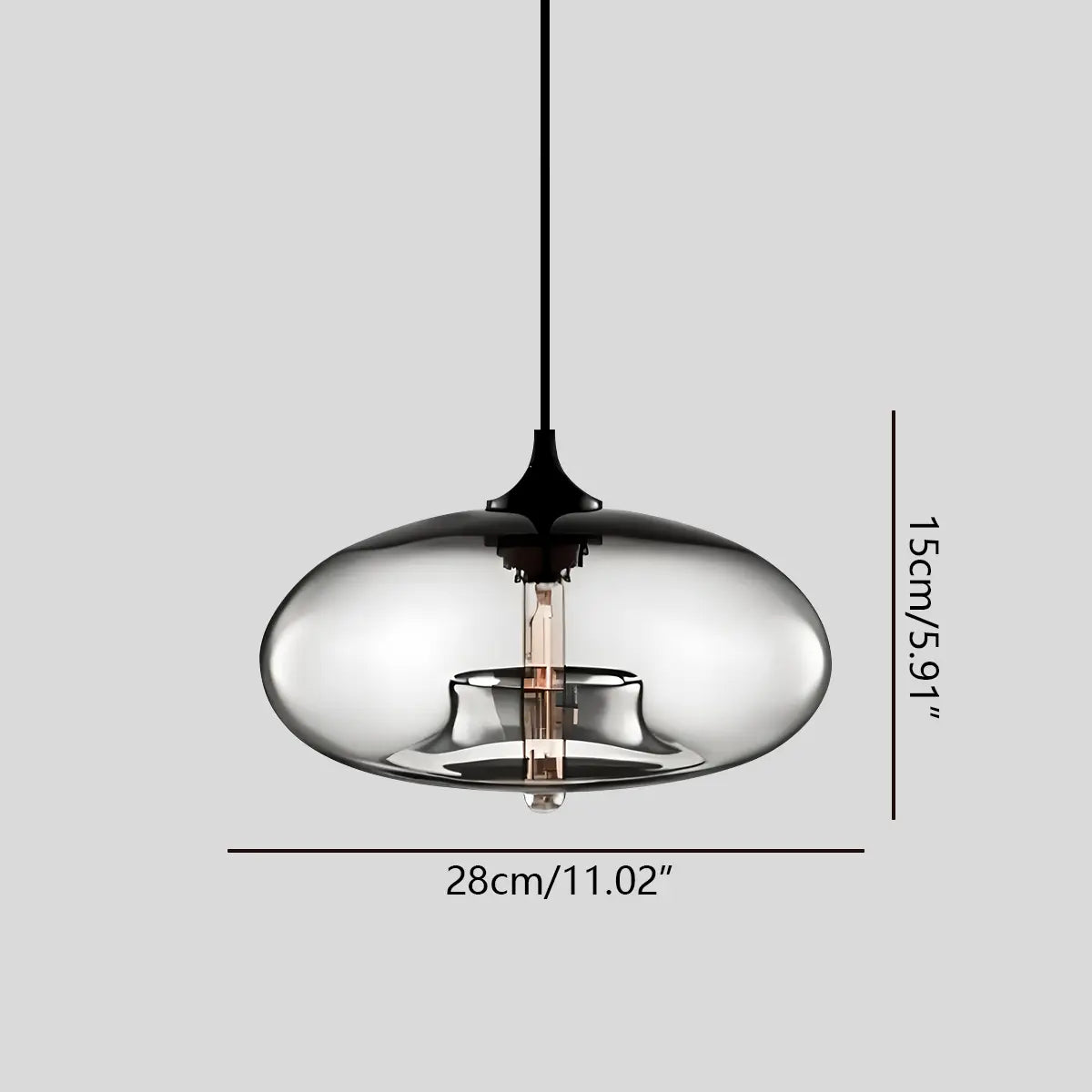 Stylish Hanging Glass Light for Kitchen - Luxicro