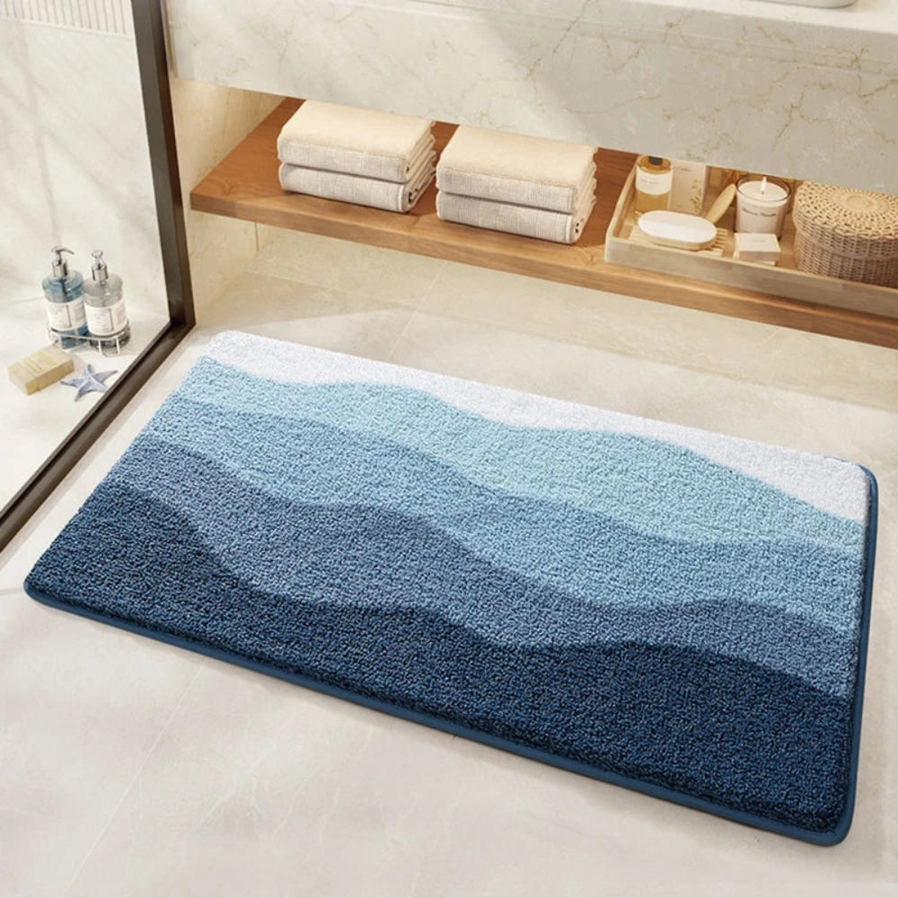 Ocean Blue Anti-Slip Bathroom Mat - Luxicro