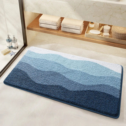 Ocean Blue Anti-Slip Bathroom Mat - Luxicro