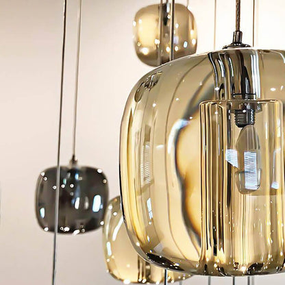 Vibrant Glass Drop Chandelier Lighting