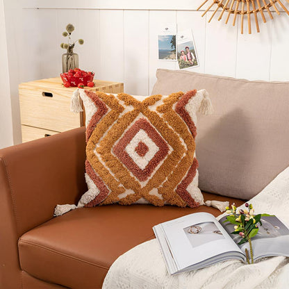 Moroccan Patterned Throw Pillow Cover