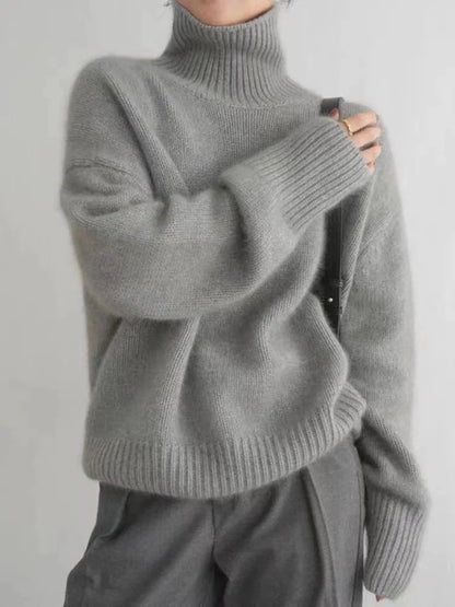 Soft Relaxed Fit Women's Turtleneck Jumper