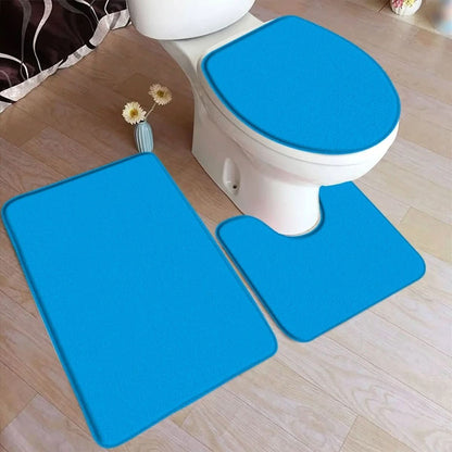 Non-Slip 3-Piece Bath Mat Rug Set - Luxicro