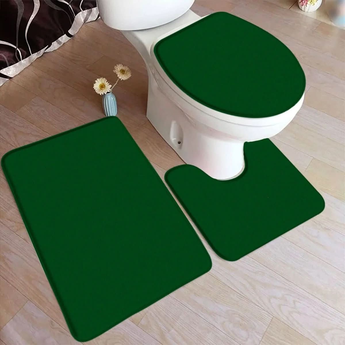 Non-Slip 3-Piece Bath Mat Rug Set
