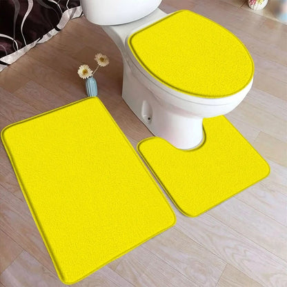 Non-Slip 3-Piece Bath Mat Rug Set