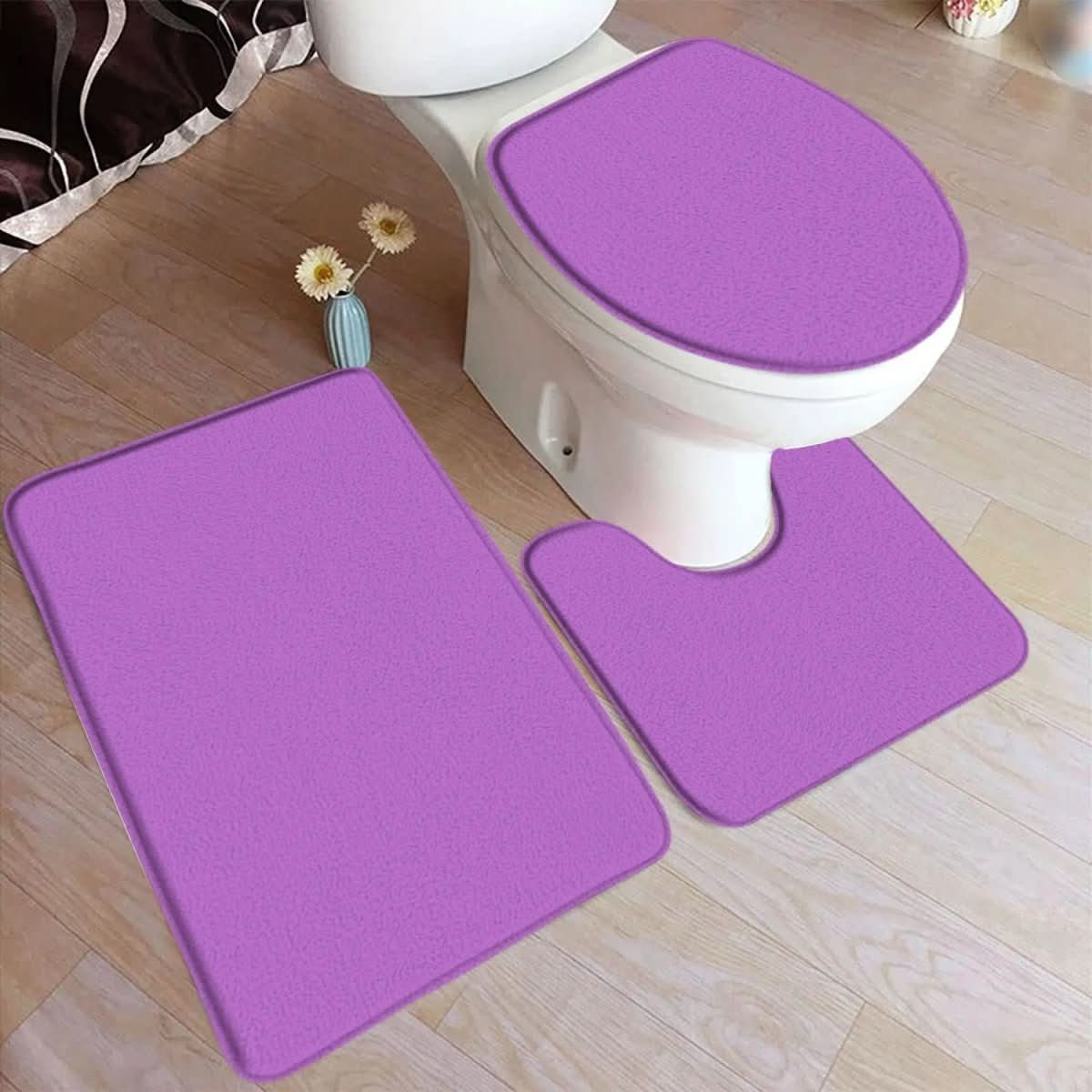 Non-Slip 3-Piece Bath Mat Rug Set