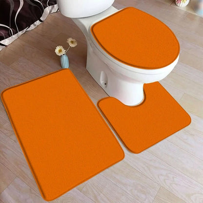 Soft Plush 3-Piece Bathroom Rug Set