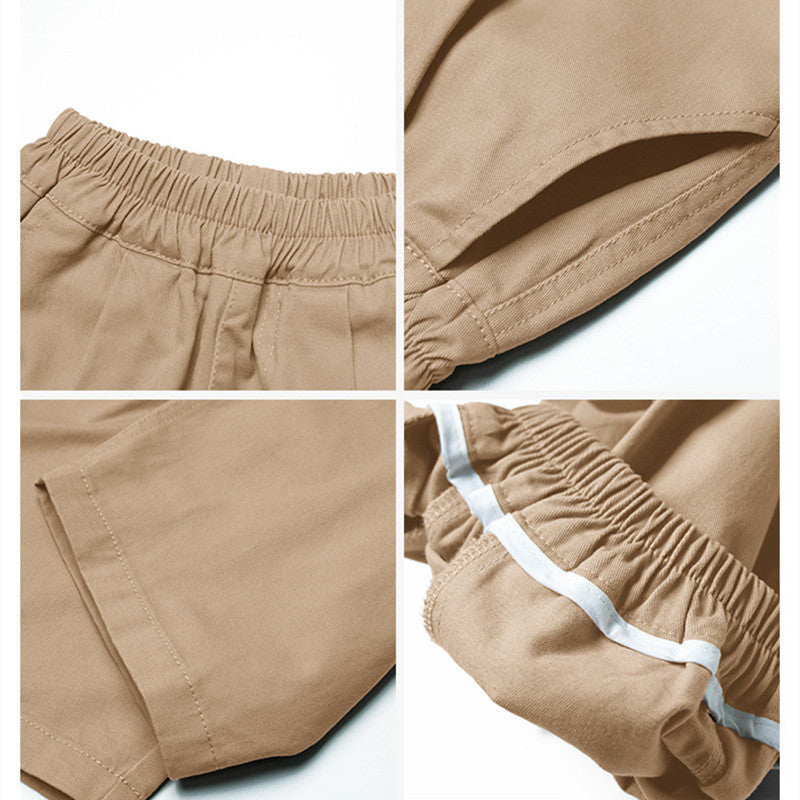 Comfortable Boys Lightweight Pants - Khaki Gray