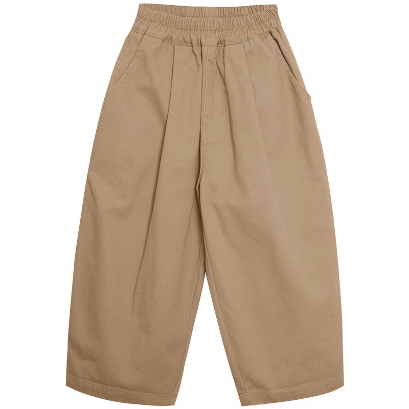 Comfortable Boys Lightweight Pants - Khaki Gray