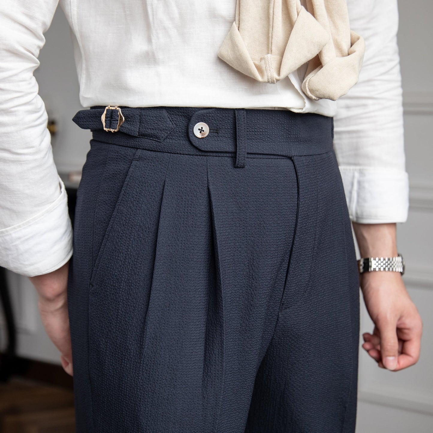 Relaxed Fit Men's Work Pants - Soft Everyday Trousers - Luxicro