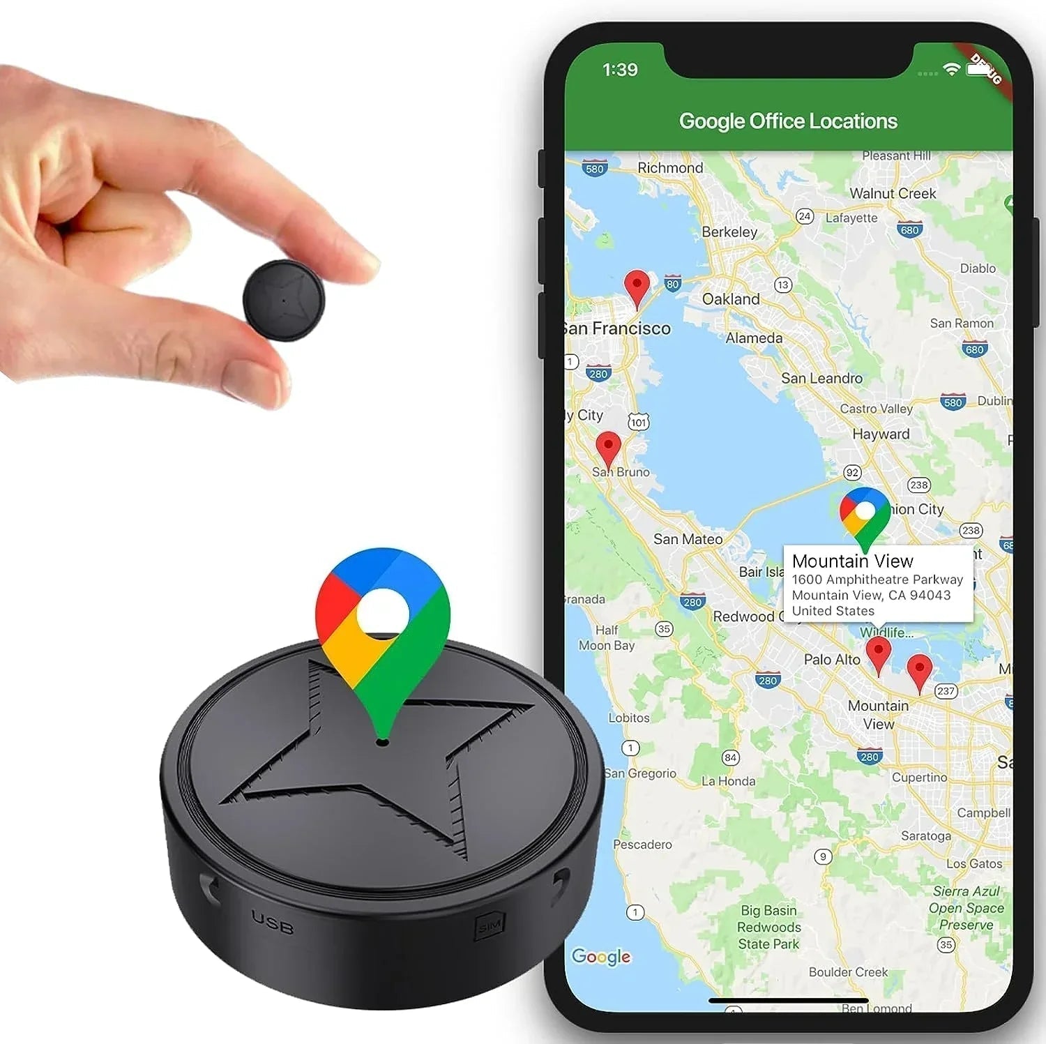 Small Car GPS Tracker Device with Long Life Battery - Luxicro