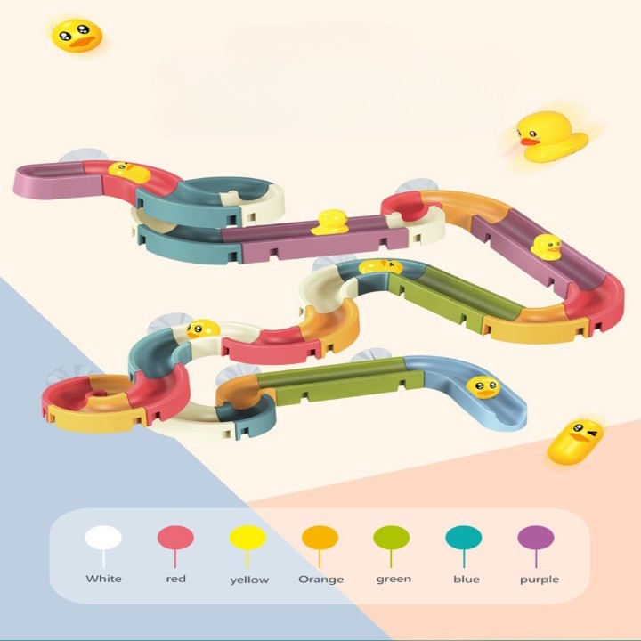 Bright Plastic Stackable Duck Bathtime Toys