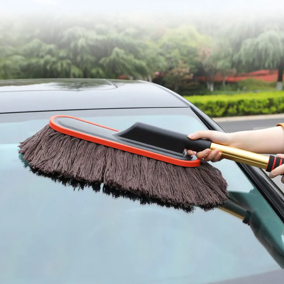Long Reach Car Dust Brush with Microfiber Bristles - Luxicro