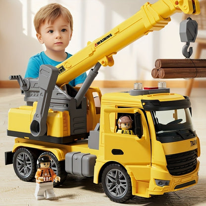 Interactive Kids Crane Truck with Flashing Lights - Luxicro
