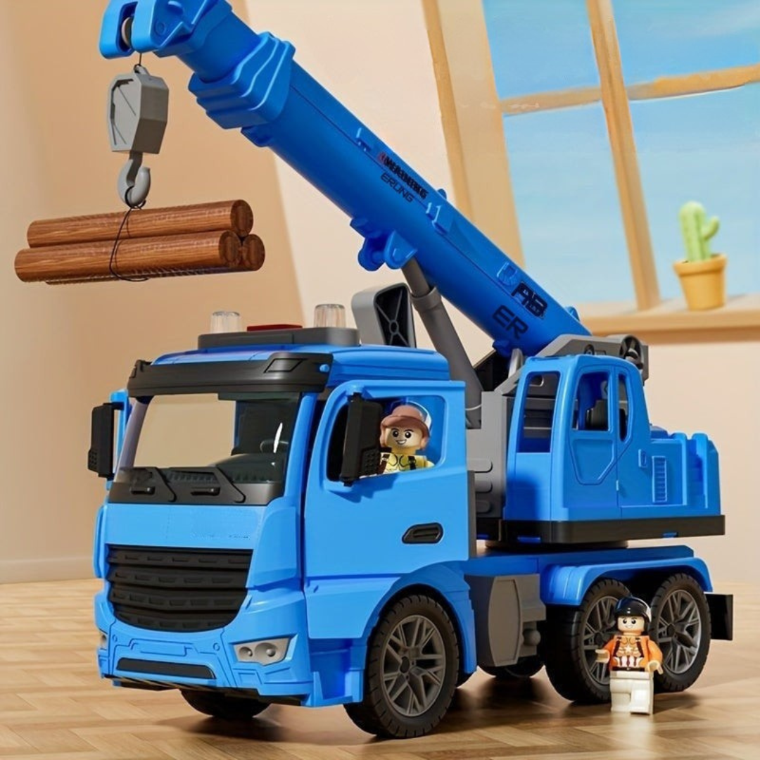 Interactive Kids Crane Truck with Flashing Lights